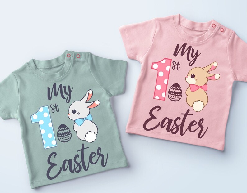 First easter Svg Dxf easter boy svg easter girl Png files printable Eps My 1st easter svg easter bunny svg cute easter svg