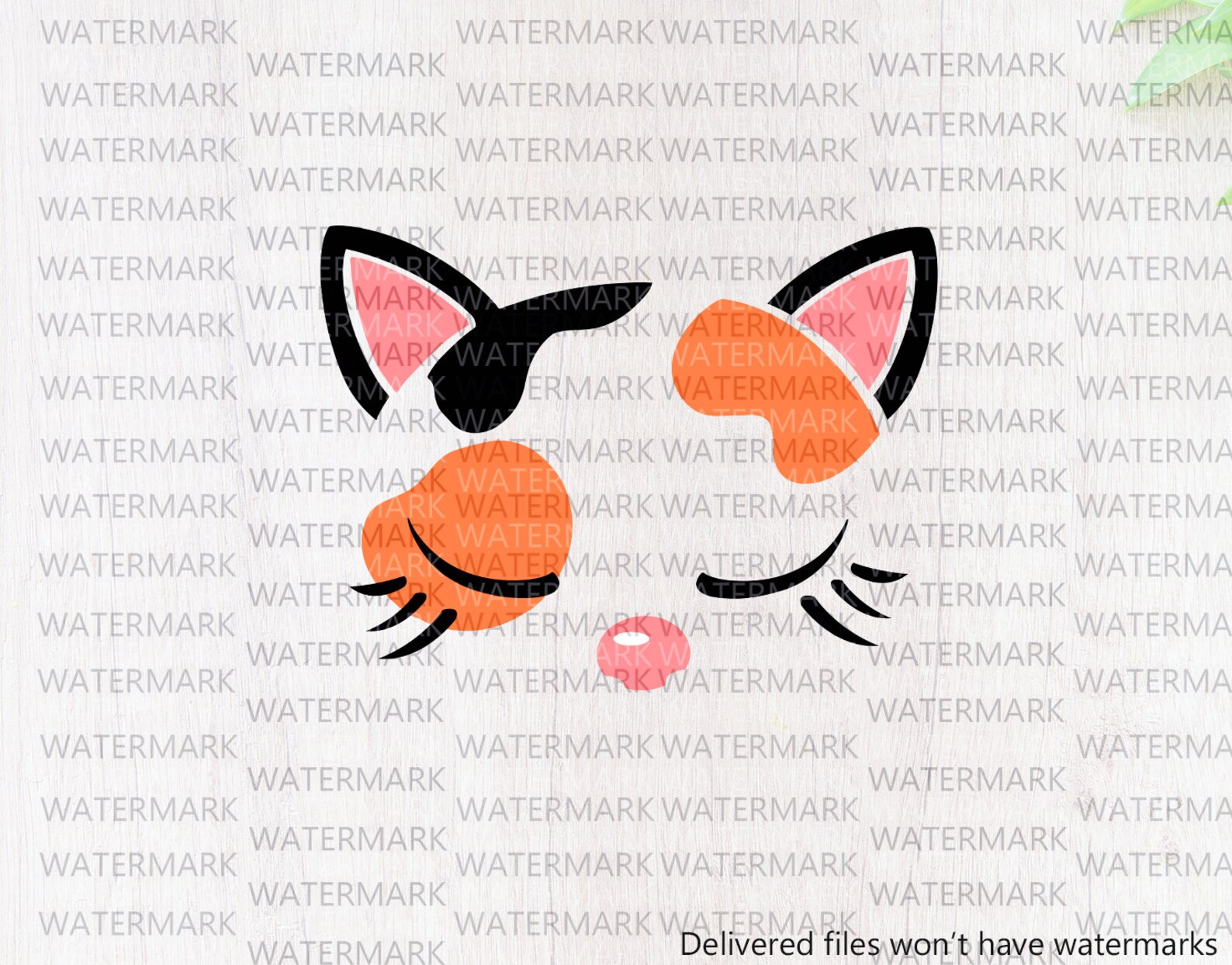 Calico cat Svg Dxf Eps Png files Cat face svg Calico cat | Etsy