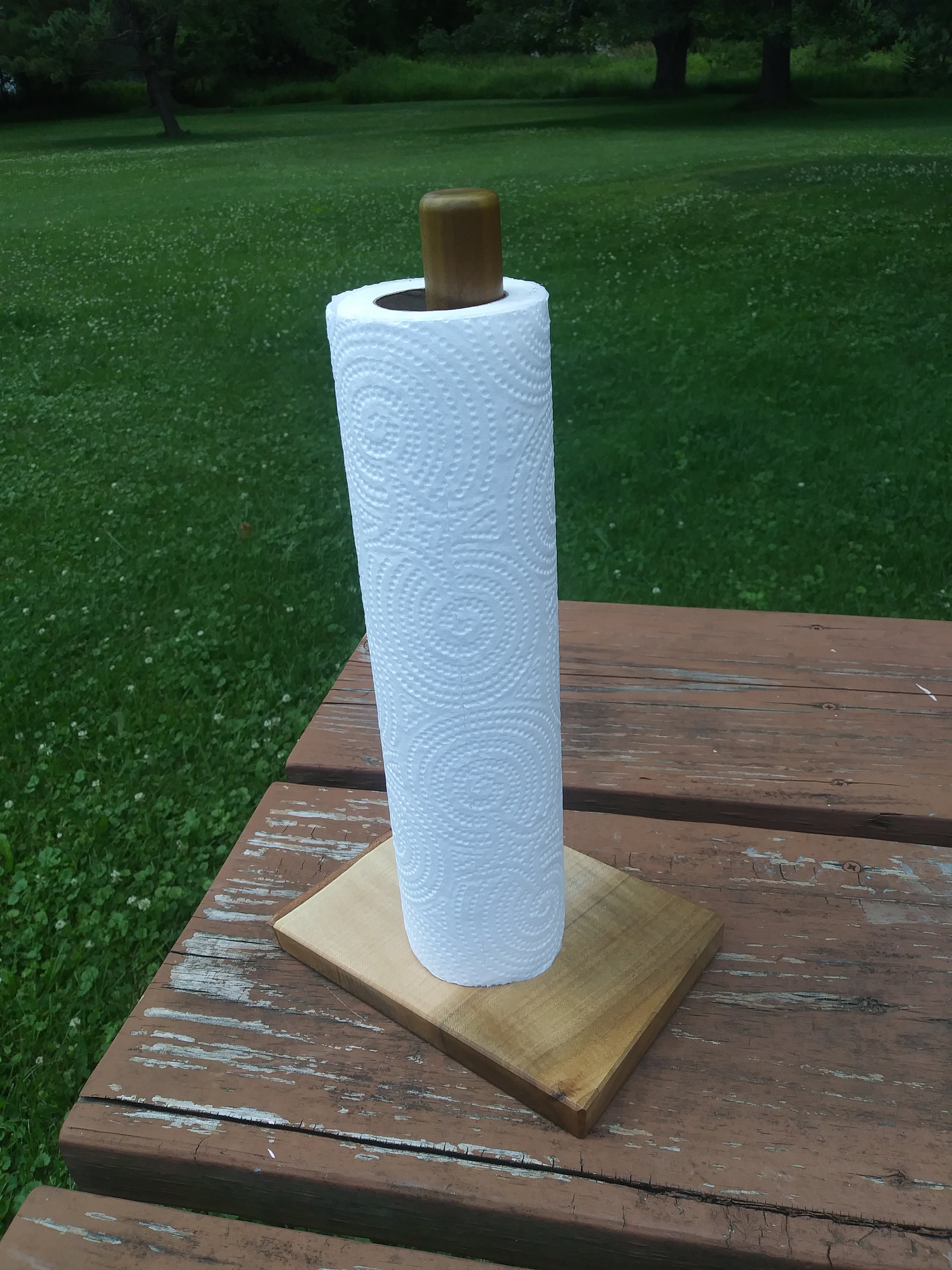 Handmade Live-edge Maple Paper Towel Holder - Etsy