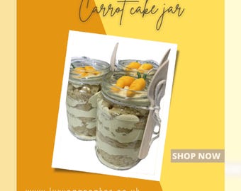 Vegan carrot cake medium jar