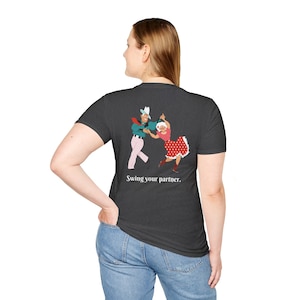 Square dance adult t-shirt Unisex Softstyle T-Shirt Christmas gift square dance country and western theme Swing Your Partner
