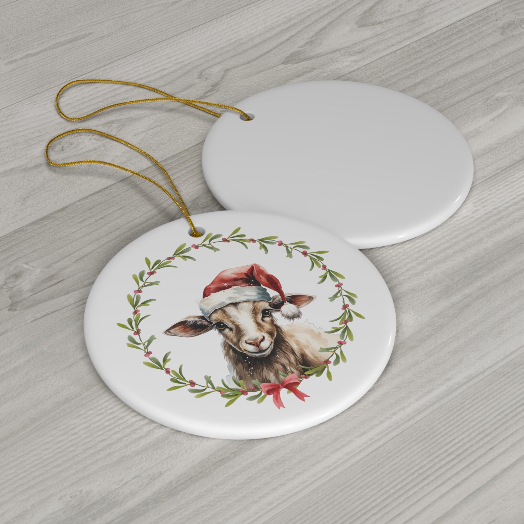 Goat Christmas Ornament 