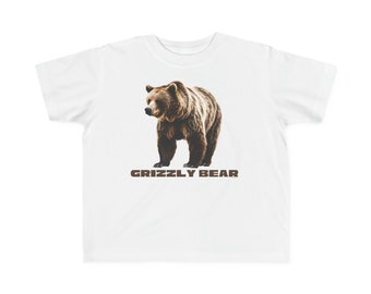 Grizzly Bear T-shirt Toddler's Fine Jersey Tee J. Denver song memories animal lover wild animal kid shirt