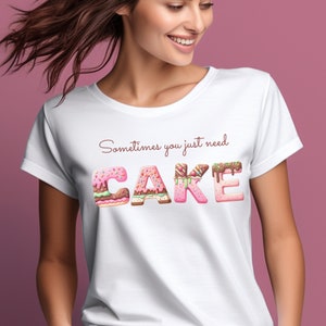 CAKE shirt unisex Bella + Canvas Custom t-shirt gift for cake lover foodie gift bakery baker gift pastry chef gift for dessert lover