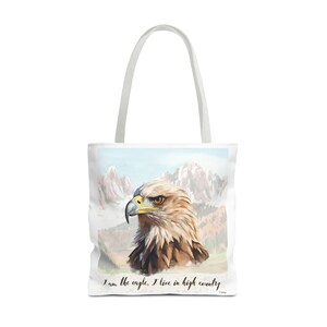 Bald Eagle Tote Bag book bag Scenic mountains Eagle and the Hawk Western Southwest lover gift outdoors lover adventure lover J. Denver fan