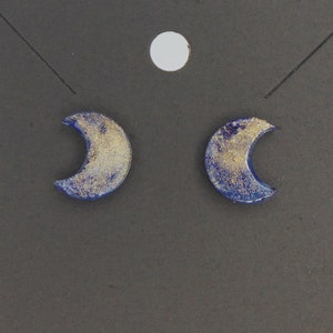 Shining Moon resin stud earrings