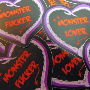 Vinyl Sticker- "Monster F**er/Lover" (7,5 cm)