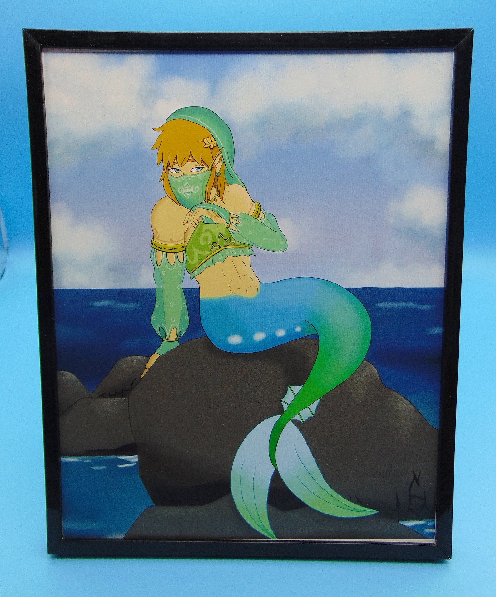 Legend of Zelda Gerudo Mermaid Link Print 8x10 or 5x7 Etsy