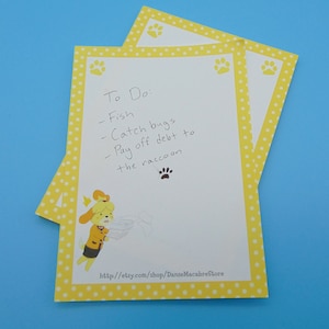Isabelle Animal Crossing 5x7 Notepad