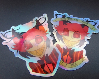 Alastor Hazbin Hotel Holo Vinyl Stickers