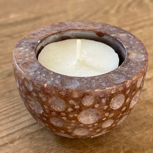 Vintage stone tea light holder