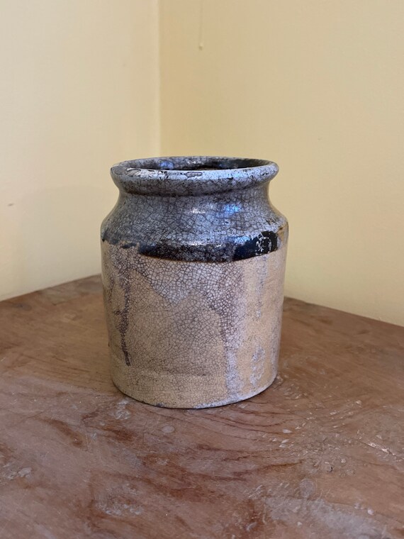 Small Antique English Stoneware Crock