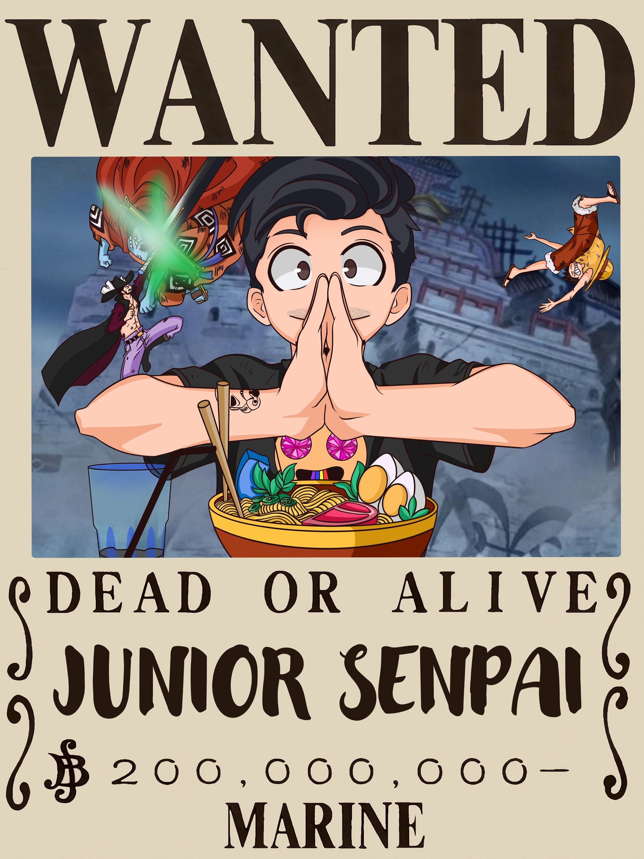  One Piece - Anime/Manga Poster (Wanted Dead Or Alive