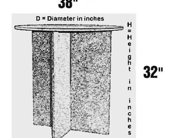Custom size round particle board drape table. RESERVED for db