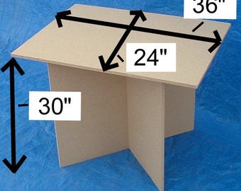 Custom size rectangle particle board drape table.  RESERVED FOR K