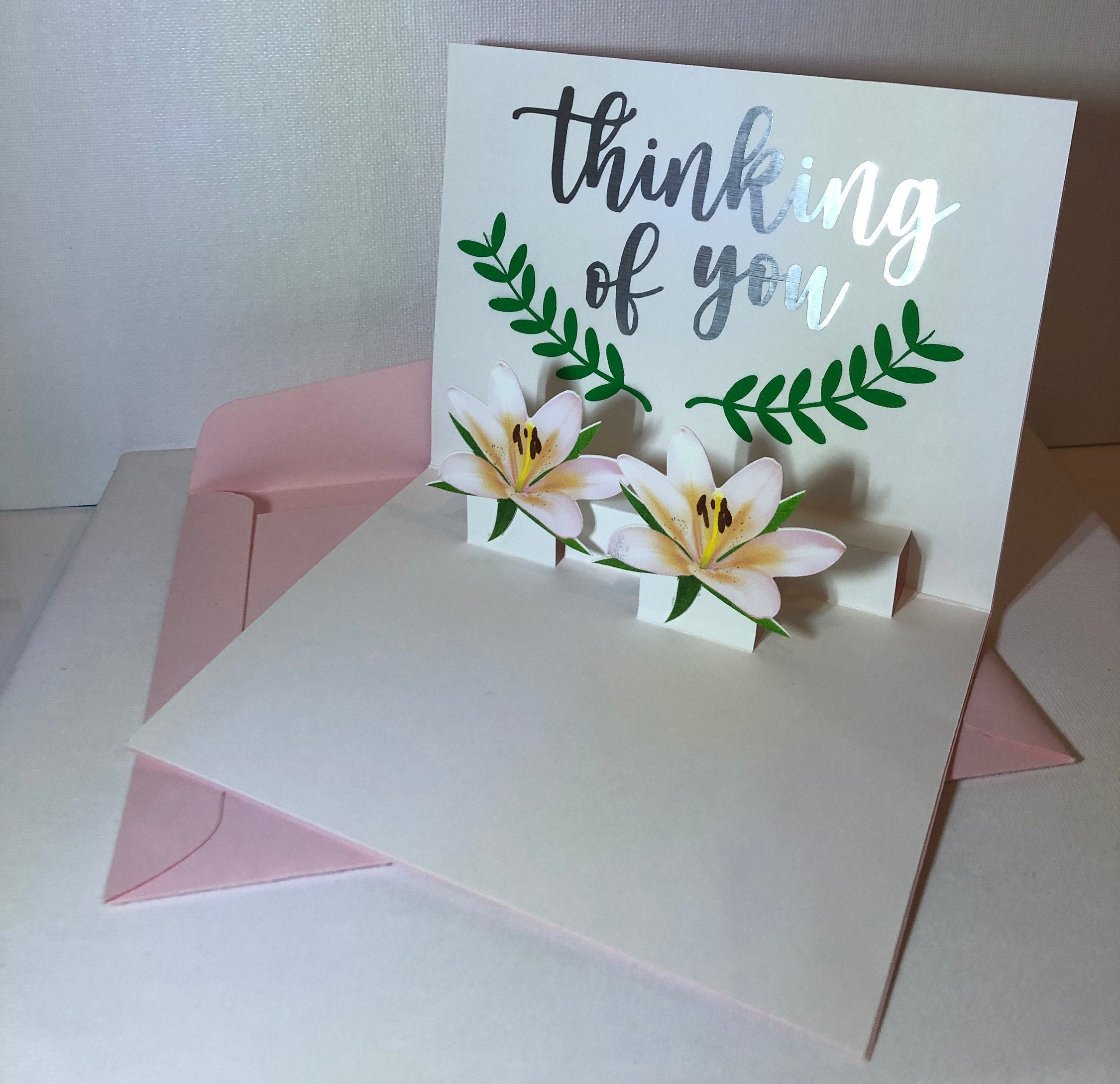 Thinking of You Flower Themed PopUp Cards Etsy