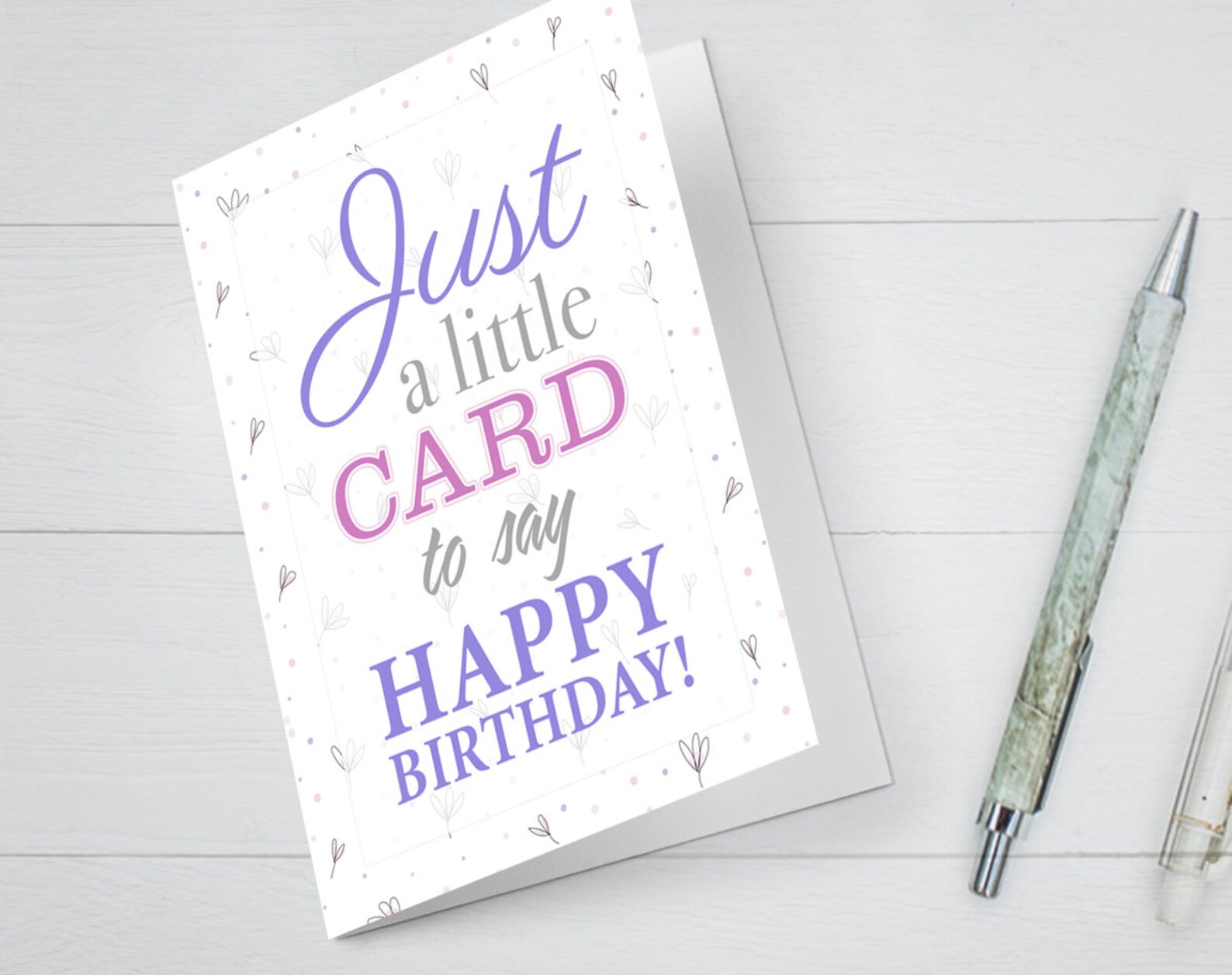 Generic Birthday Card PRINTABLE Card for Mom Just a Little | Etsy