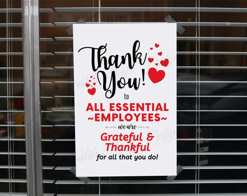 Thank You Essential Employees Thank You to All Essential ...
