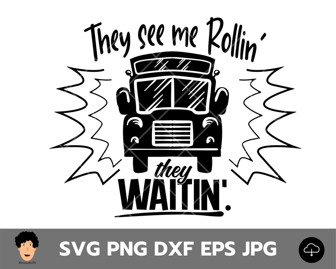 Schulbus Fahrer Geschenk – "They See Me Rollin' They Waitin'" Reißverschlusstasche 23,5x17 Cm
