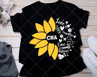 Sonnenblumen Krankenschwester Svg, Stillsvg, Stethoskop, Medizinisches Werkzeug Svg, CNA Life, personalisiertes Svg, Krankenschwester Leben, Krankenschwester Sunflower Png Svg EPS
