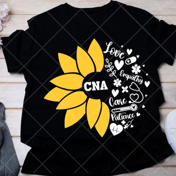 Sunflower Nurse Life Svg, Nursing Svg, Stethoscope, Medical Tool Svg, CNA Life, Personalized Svg, Nurse Life, Nurse Sunflower Png Svg EPS