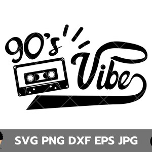 Retro 90&#39;s Cassette Tape Design, Nostalgic Vibe Music Graphic, 90s Vibe Retro Cassette Tape Graphic, Cricut Digital, Retro Aesthetic