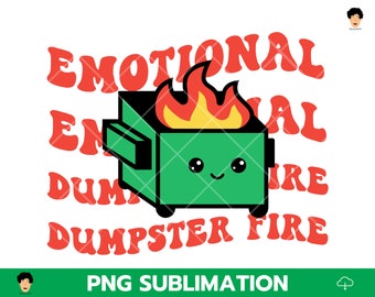 dumpsterfire png, emotional dumpster fire png, retro mental health png sublimatio, Cute png,  retro png, Shirt Designs, Sublimation PNG