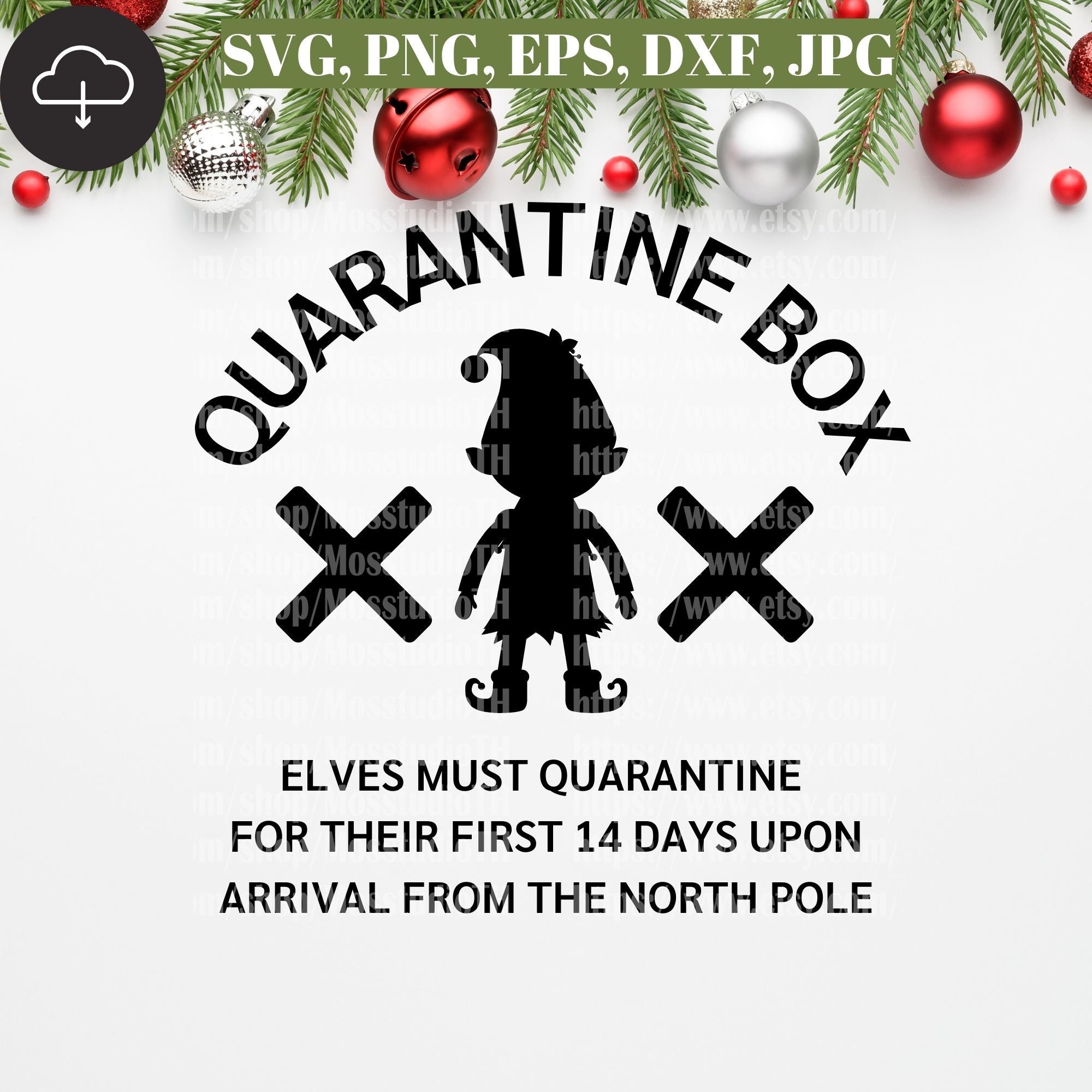Elf Quarantine Box Svg Cricut Design Instant Dowload - Etsy