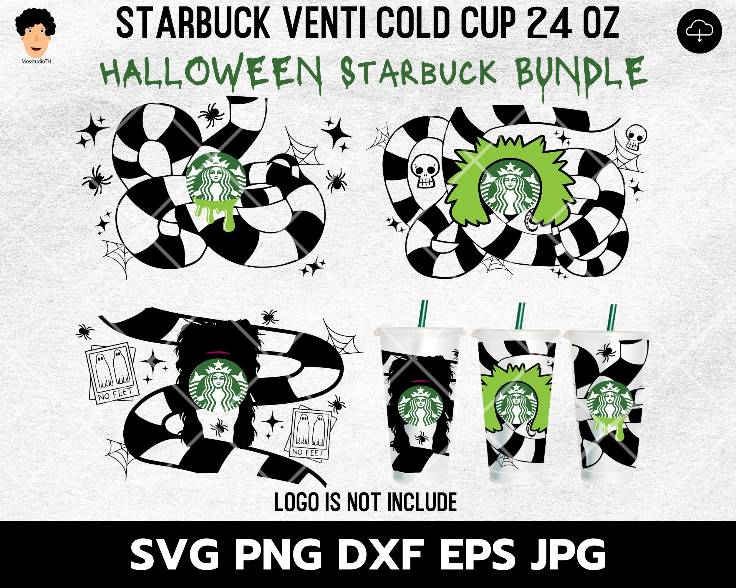 Beetlejuice Starbucks Cup Svg Bundle Full Wrap Horror Svg for Etsy