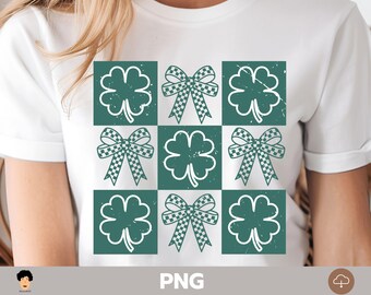 karierter St Patrick png, Retro St Patrick png, St Patrick Coquette, St Patrick Clipart, St Patrick Tag svg, Schachbrett png, grüne Schleife