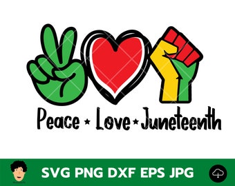 Peace love juneteenth svg, 1865 juneteenth svg, black history svg, afro mom life svg, freeish, black queen, juneteenth shirt, since 1865 svg