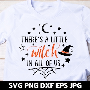 Il y a une petite sorcière en chacun de nous SVG, halloween svg, Witch Magic Svg, Wiccan svg, witch salem svg, Witchy Vibes SVG, phase de lune svg, Svg