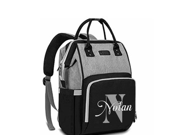 monogrammed diaper bolsa for boy