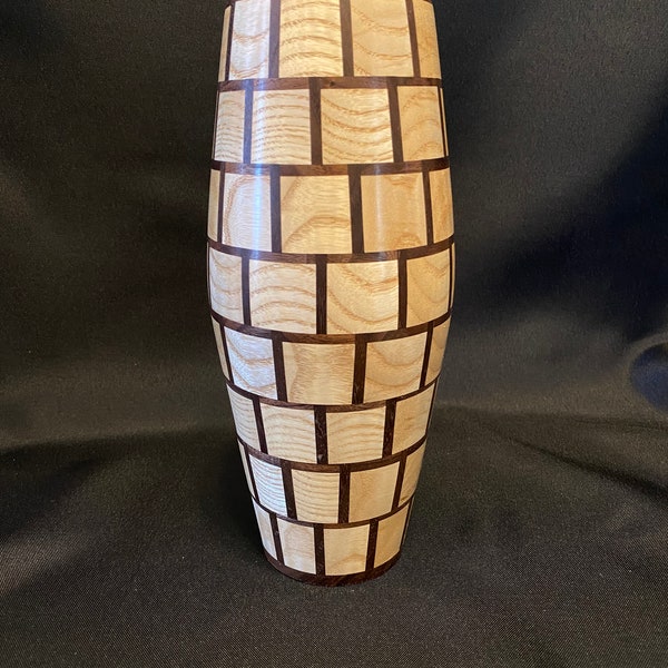 Wood Segmented Vase Etsy