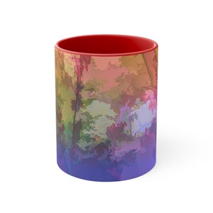 Vibrant Woodland Art Coffee Cup.