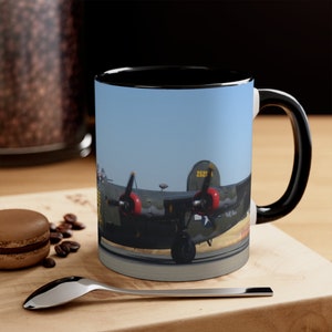 Vintage War Plane Coffee Mug - B-24 Liberator &#39;Witchcraft&#39; - Unique WWII Bomber Gift