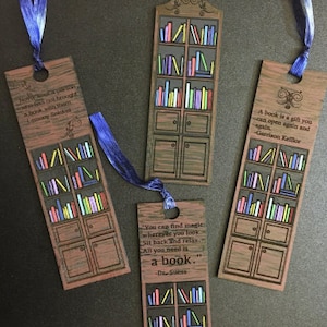 INSTANT DOWNLOAD SVG Bookcase Bookmarks/ 7 different styles/ may also use for pendants signs leather wood acrylic/cut file/ commercial use
