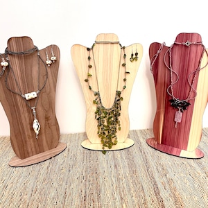 INSTANT DOWNLOAD SVG Necklace Bust and Earring Display / 2 versions included /  leather wood acrylic/cut file/ commercial use