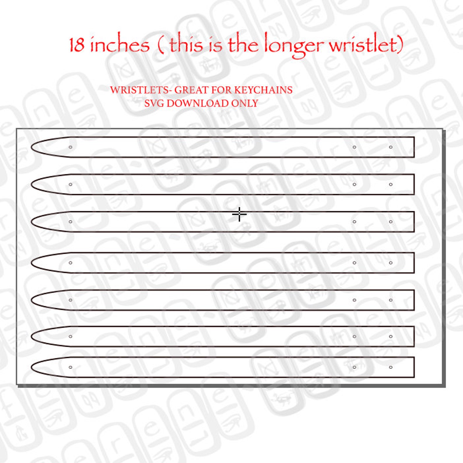 INSTANT DOWNLOAD SVG-Wristlet Keychain cut file 12 W x 1H | Etsy