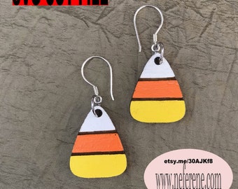 CANDY CORN Earrings - 20 sets included-Hole for jump rings--For dangle earrings, pendants, signs,etc--Instant  Download SVG