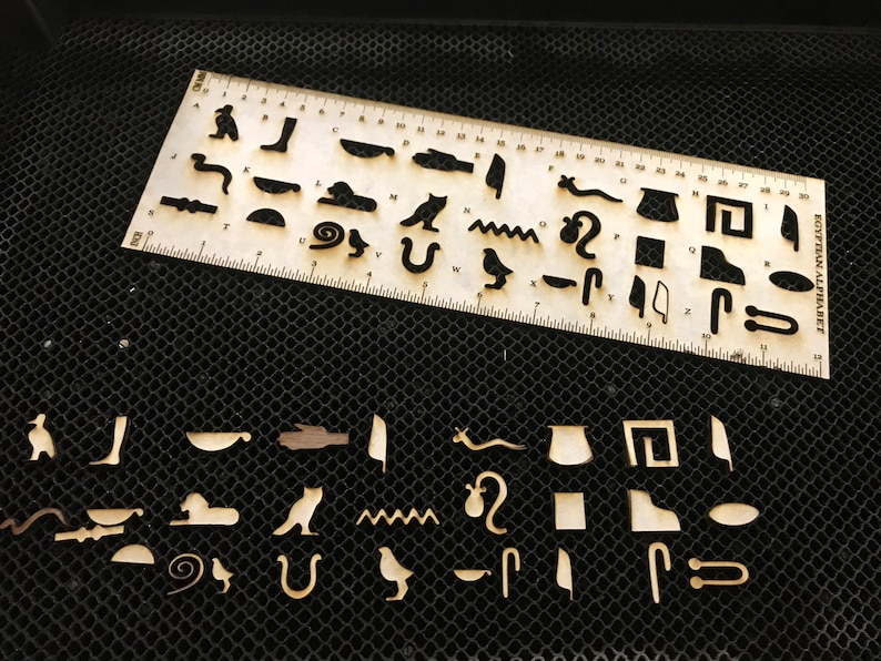 INSTANT DOWNLOAD SVG Two Egyptian Hieroglyphic Alphabet Stencil / 2 ...