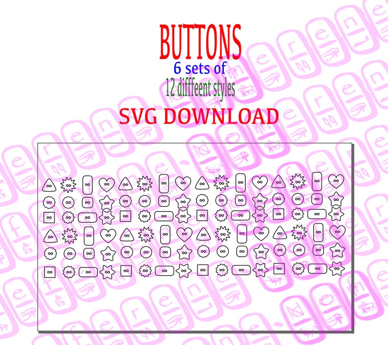 INSTANT DOWNLOAD SVG Buttons/12 different styles/ may also use for pendants signs leather wood acrylic/cut file/ commercial use image 9