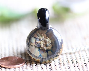 Lampwork Glass Pendant (Handmade Murano Glass jewelry-free ball chain necklace included)