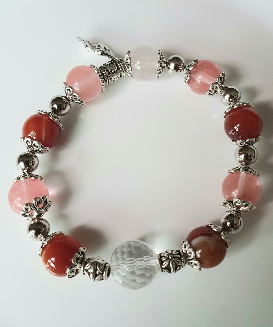 rose quartz and carnelian rose quartz and carnelian
