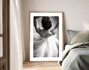 Elegant ballerina poster ballet wall art minimalist dance print