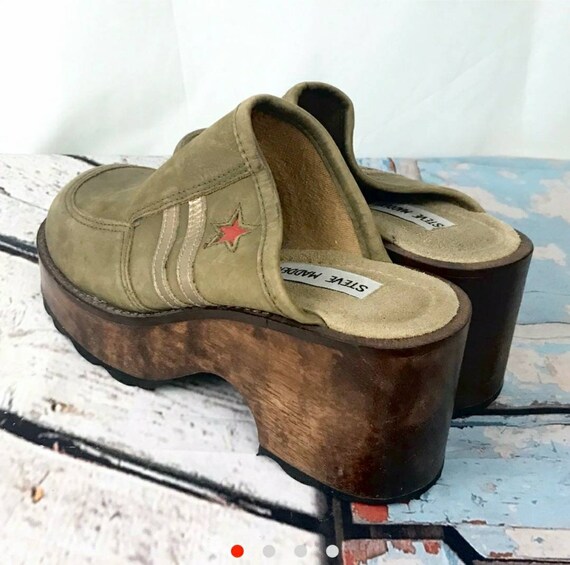 Rare 90s Steve Madden Corpral Platform Mules