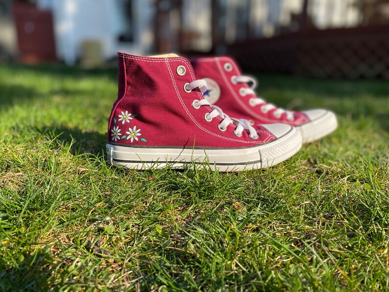 Custom Hand Painted High Top Converse Daisy Flowers - Etsy