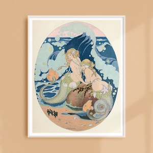 Gerda Wegener Mermaids Art Print: Vintage Art Nouveau