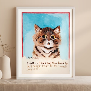 Louis Wain Kitten Art Print: Vintage Self Love Decor