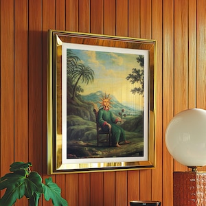 Vintage Esoteric Sun Fine Art Print • Vintage Alchemy Decor • Metaphysical Antique Poster • 3 Sizes